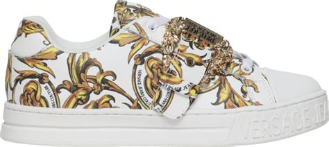 versace buckle hi-top sneaker|versace sneakers white label.